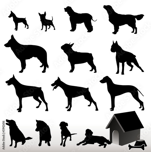 Vector Dog Silhouettes
