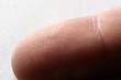 Human finger macro. With clipping path.