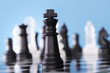 A game of chess comes to an end. The king is checkmated. A game of chess comes to an end. The king is checkmated.