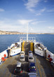 industry and commerce: cars on a ferryboat leaving the harbour