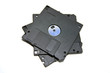 Empilement de disquettes sur fond blanc