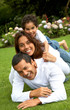 family lifestyle portrait of a mum and dad