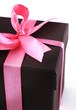 Gift box with Pink ribbons.