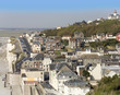 The seaside holiday resort town of ault somme picardy france.