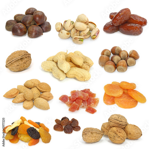 Foto: Nuts and dried fruits collection Nuts and dried fruits collection