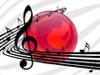 Music background red
