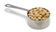 Dried chickpeas in 1/2 c. measuring cup Dried chickpeas in 1/2 c. measuring cup