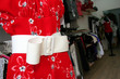 White Belt On Red Dress 