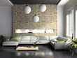 Modern interior of drawing-room 3D rendering Modern interior of drawing-room 3D rendering