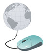 Computer world - mouse & globe