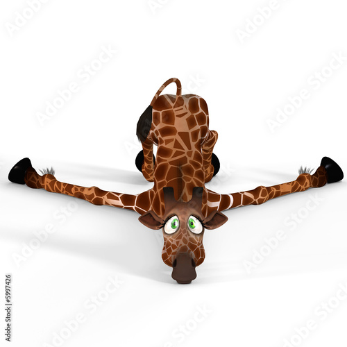 Illustration: Rendered Image of a really cute giraffe.with Clipping Path Rendered Image of a really cute giraffe.with Clipping Path