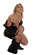 Hot sexy blondie girl with jacket and boot Hot sexy blondie girl with jacket and boot