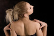View of beautiful model woman from back View of beautiful model woman from back