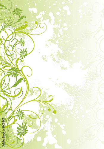 Grunge Floral Background 