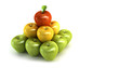 the three-colour apples 3d rendering