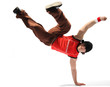 cool looking breakdancer posing on a isolated background cool looking breakdancer posing on a isolated background