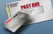 Several pieces of mail with one past due notice