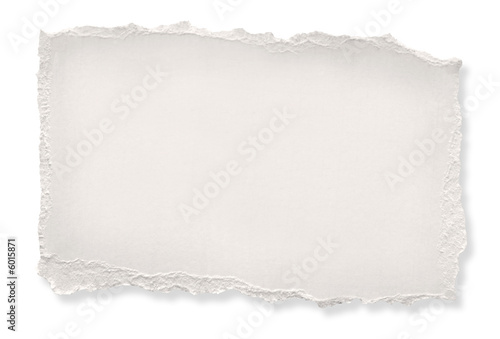 Photo: Torn off-white paper. Clipping path included. Torn off-white paper. Clipping path included.