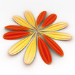 Circle of Red Gerbera Petals. 3D render. Circle of Red Gerbera Petals. 3D render.
