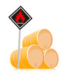 sign inflammable material