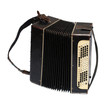 old accordion isolated on white