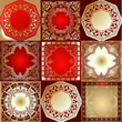 Red Gold Various Quad Ornament