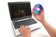 notebook and disk