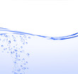 Elegant wave design with water bubbles