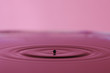 Ink droplet hitting water bowl with ripples heading outwards