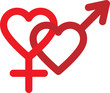 homme femme symbole amour vectoriel