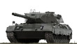 Leopard Military Tank on White