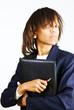 Business woman with portfolio Business woman with portfolio