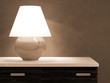 Lamp on bureau 3D rendering Lamp on bureau 3D rendering