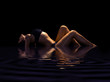 seductive brunette in underclothes isolated on black background seductive brunette in underclothes isolated on black background