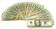 Fan of US Twenty Dollar Bills Isolated on White Background. Fan of US Twenty Dollar Bills Isolated on White Background.
