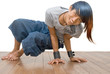 Photo: Asian active teenager in a break dancer pose. Asian active teenager in a break dancer pose.