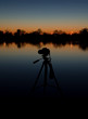 DSLR in the sunset light DSLR in the sunset light