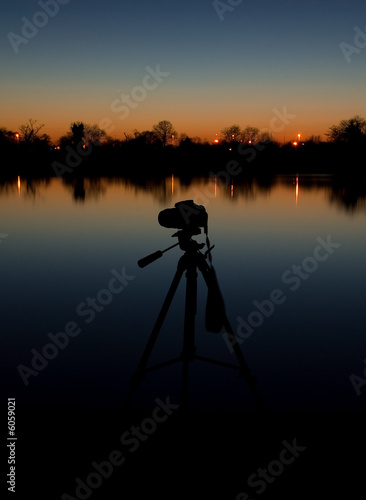 Photo: DSLR in the sunset light DSLR in the sunset light