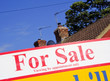 For house sale sign outside of property