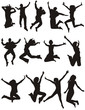 vector young people jumping vector young people jumping