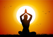 Yoga at sunset