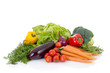 Photo en ligne au meilleur prix Fresh bio vegetables, white background, reflective surface