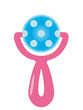 Babyrassel - Babyspielzeug - rosa