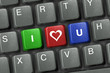 Quadro Computer keyboard with three love keys