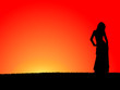Girl at sunset