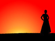 Girl at sunset