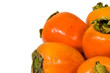 fresh persimmon white isolated background