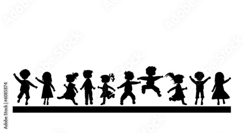 Illustration: kids silhouettes kids silhouettes