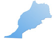 Carte du Maroc bleu Carte du Maroc bleu