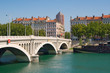 Bridge Wilson above Rhone. Lyon, France.